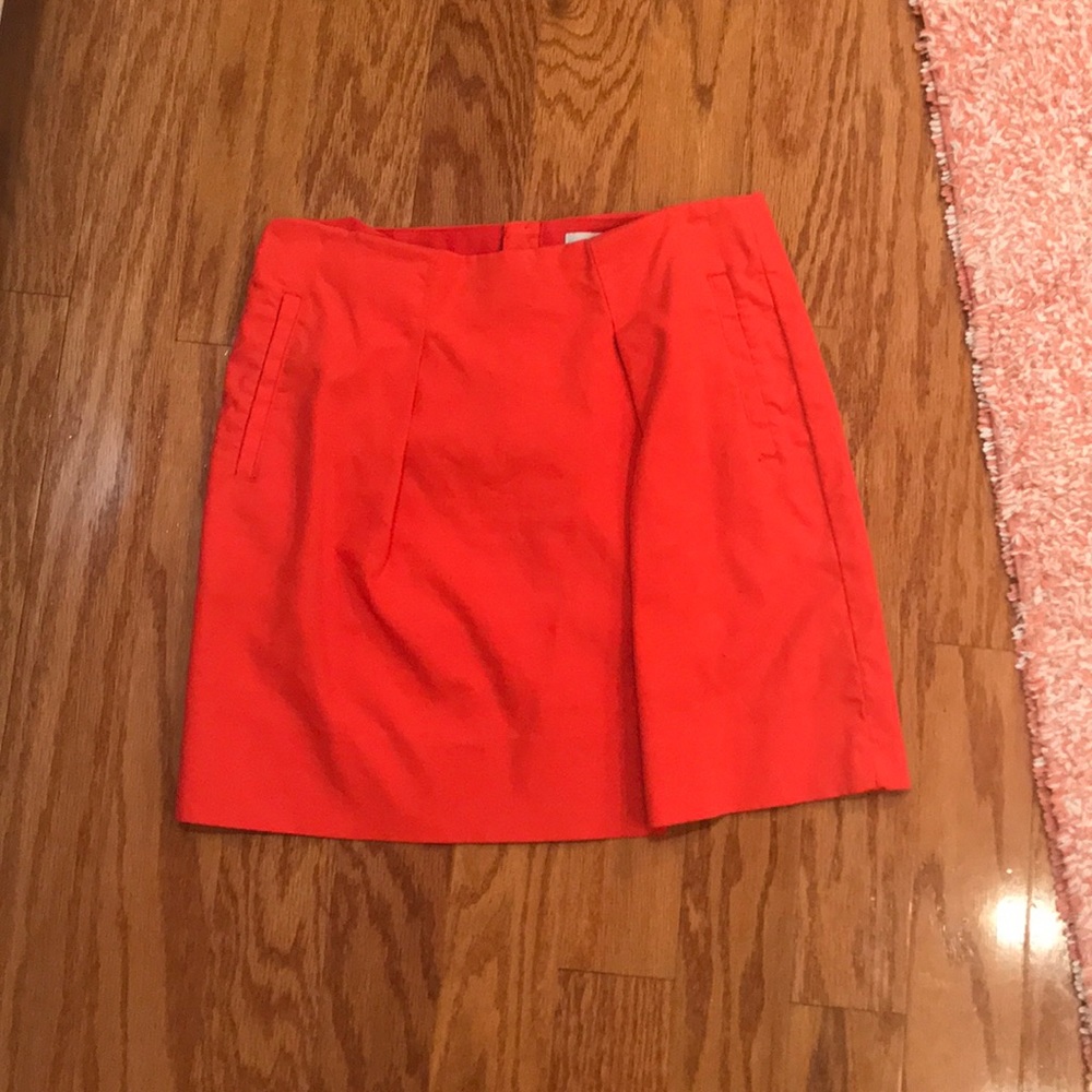 Coral jcrew skirt